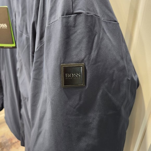 BOSS Logo-Patch Reversible Hooded Padded Jacket - Picture 11 of 15